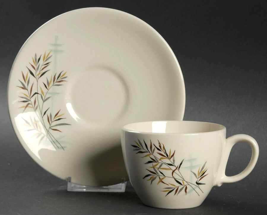 Wild Rice Flat Cup & Saucer Set by Salem-1
