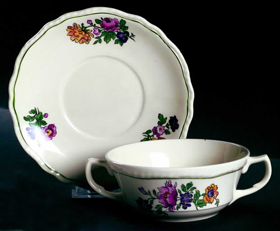 STB218 Flat Cream Soup Bowl & Saucer Set by Steubenville-1