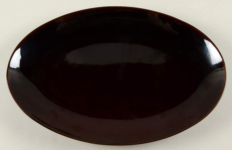 Luna Mahogany (Brown) 14" Oval Serving Platter by Swid Powell-1