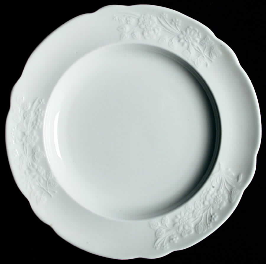 Flower Embossed White Salad Plate by Spode-1