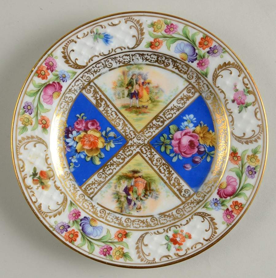Royal Dresdner Art Blue (Panels) Bread & Butter Plate by Schumann - Bavaria-1