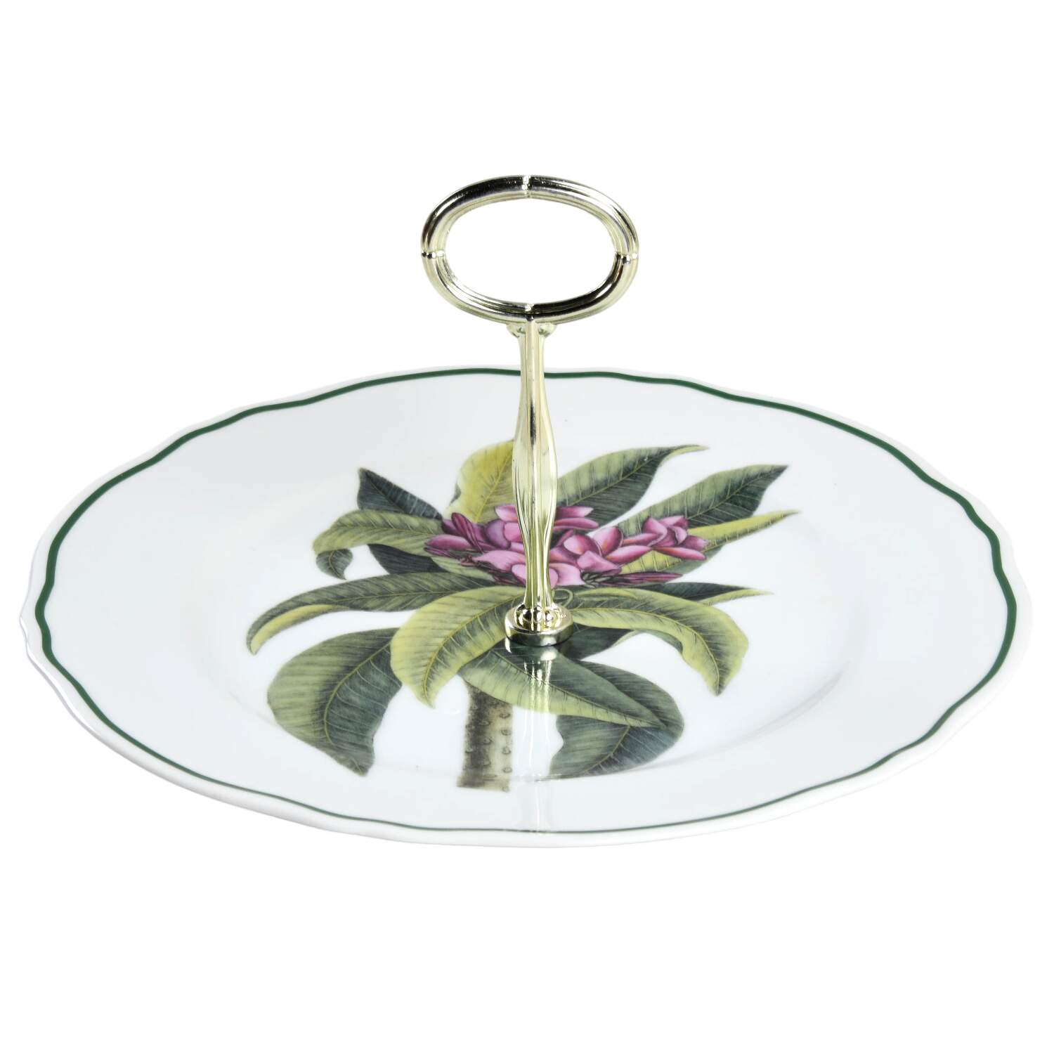 Catesby Round Serving Plate with Center Handle (Dp) Hc by Sadek-1