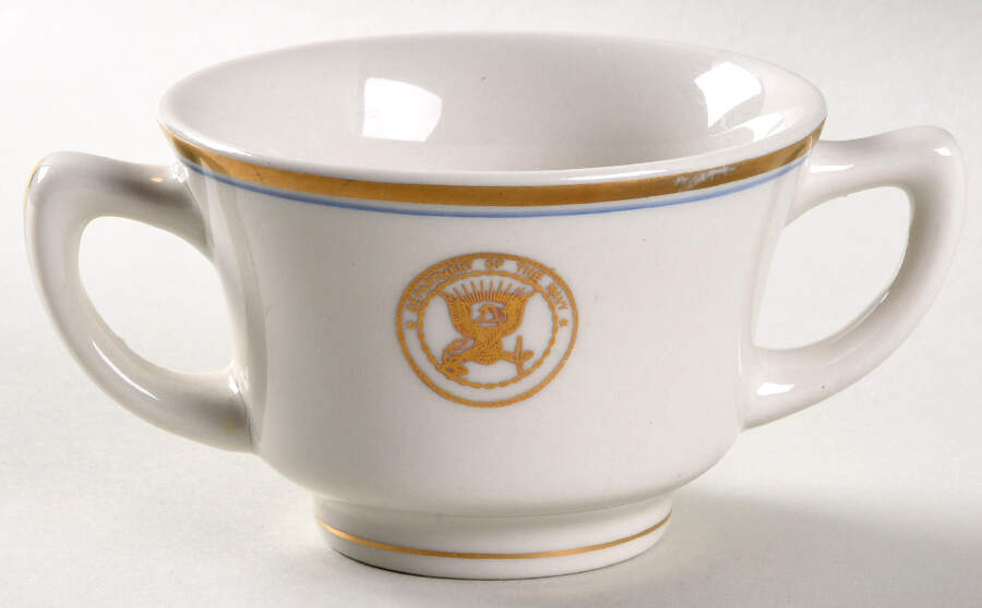 US Navy Footed Bouillon Cup by Shenango-1