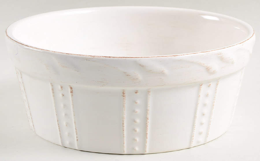 Sorrento Jicama (White, Terra Cotta Accents) Medium Pet Bowl by Signature-1