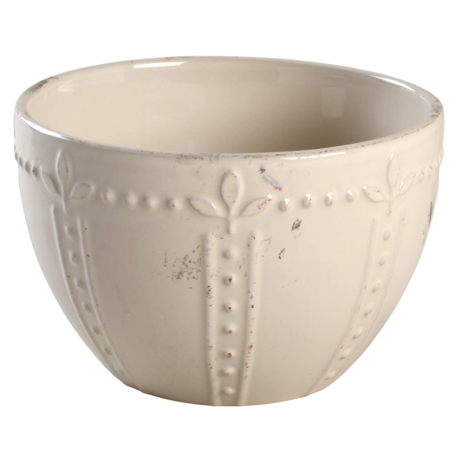 Sorrento Jicama (White, Terra Cotta Accents) 6" Mixing Bowl by Signature-1