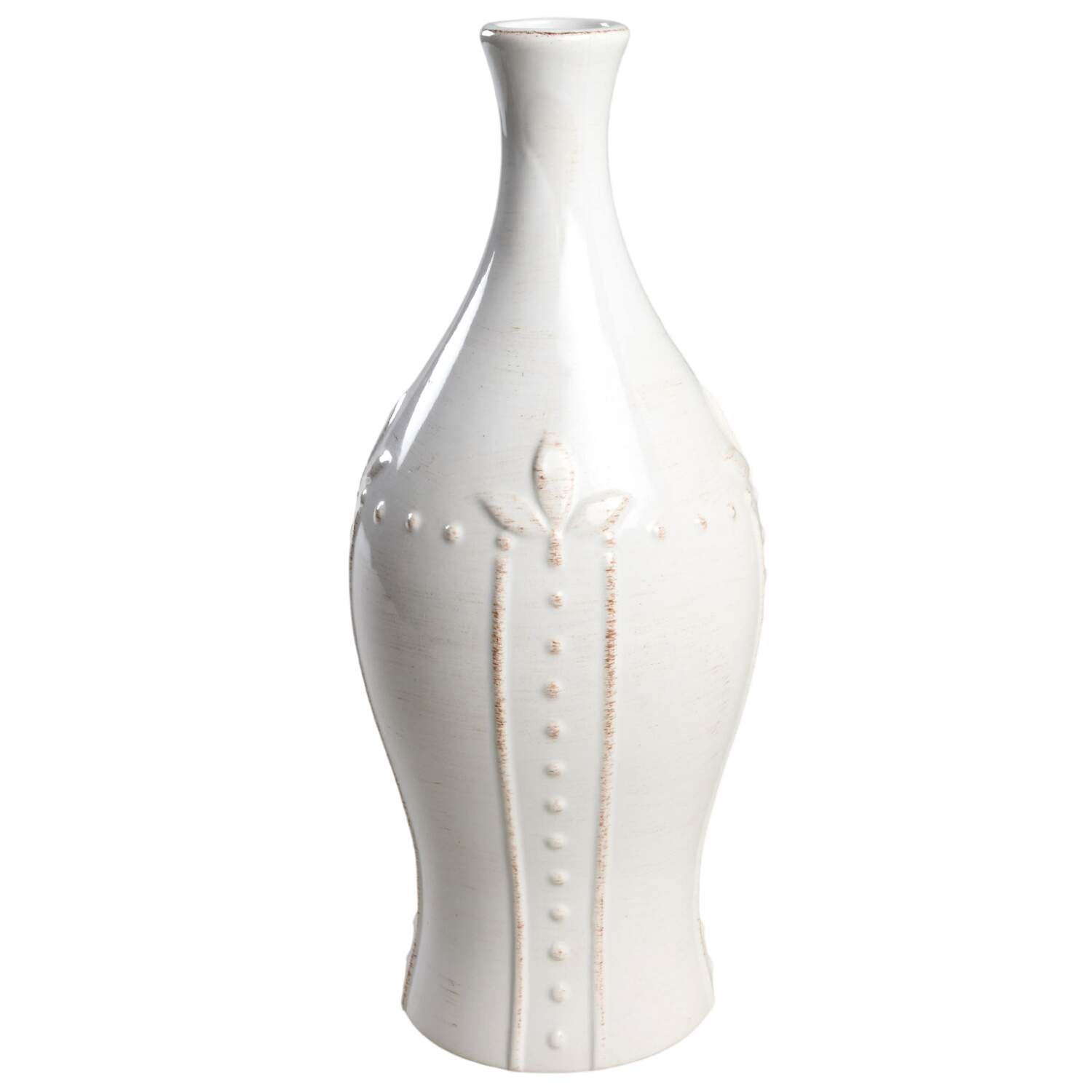 Sorrento Jicama (White, Terra Cotta Accents) Open Carafe by Signature-1
