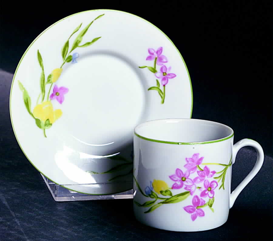 Printemps (Smooth) Flat Demitasse Cup & Saucer Set by Sigma-1