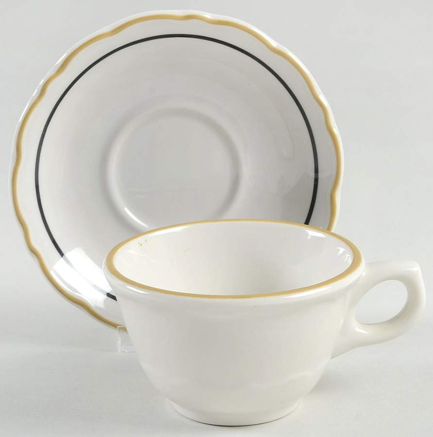 SY475 Flat Cup & Saucer Set by Syracuse-1