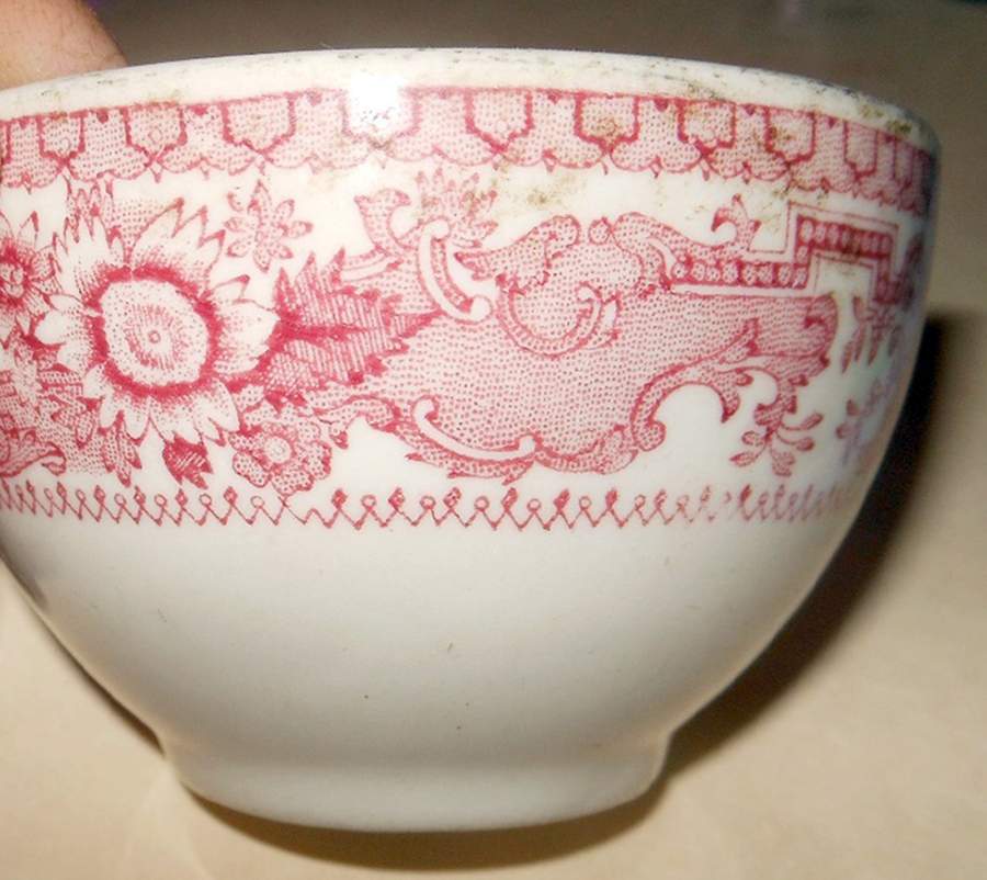Mayfair Pink (No Center Design) Footed Cup by Syracuse-1