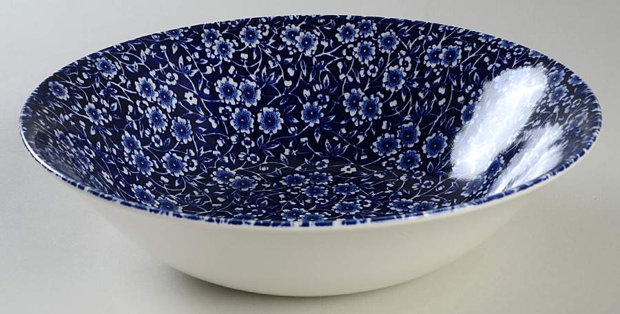 Calico Blue (Black Staffordshire Stamp) 9" Round Vegetable Bowl by Staffordshire-1