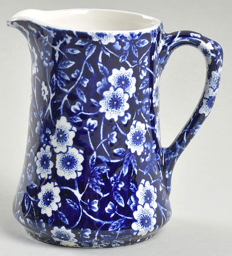 Calico Blue (Black Staffordshire Stamp) Mini Creamer by Staffordshire-1