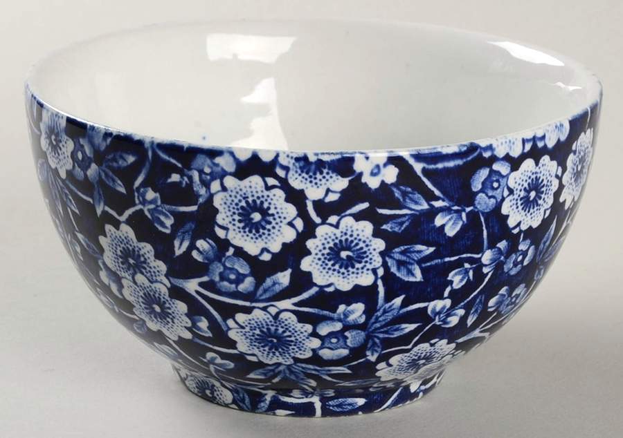 Calico Blue (Black Staffordshire Stamp) Mini Open Sugar Bowl by Staffordshire-1