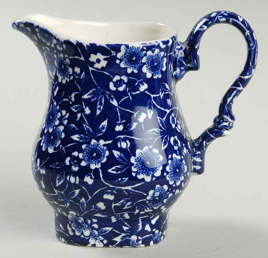 Calico Blue (Black Staffordshire Stamp) Creamer by Staffordshire-1