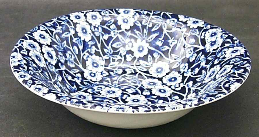 Calico Blue (Black Staffordshire Stamp) Soup/Cereal Bowl by Staffordshire-1