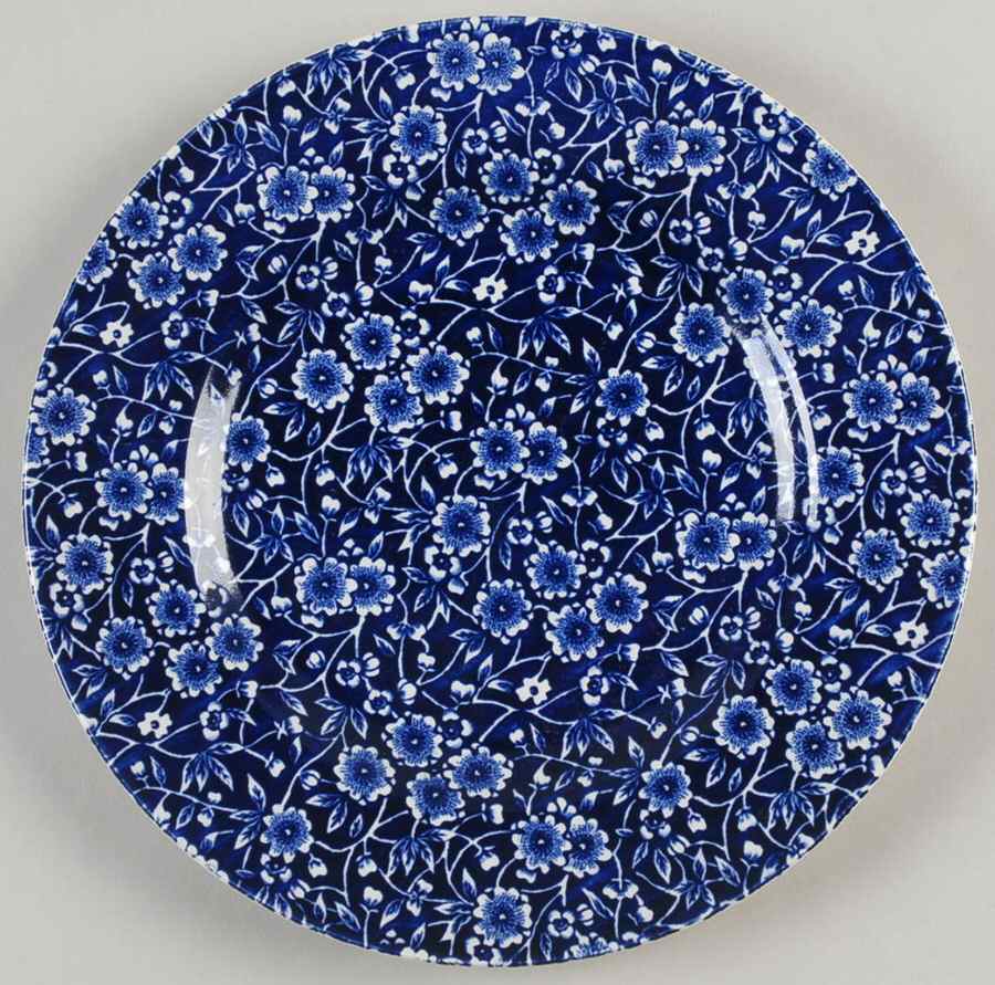 Calico Blue (Black Staffordshire Stamp) Luncheon Plate by Staffordshire-1