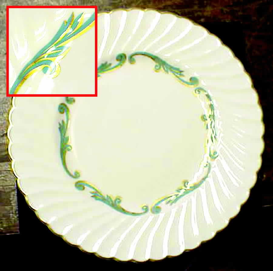 Baroque Green Dinner Plate by Syracuse-1