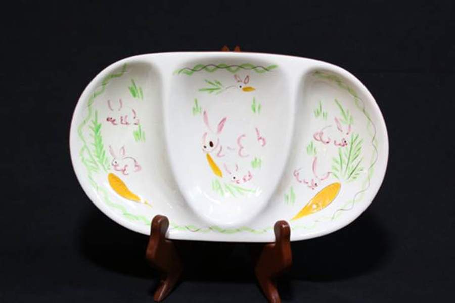 Bunny Lunch Divided Child's Plate by Stangl-1