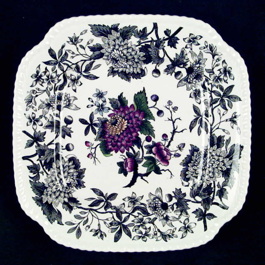 Aster Black Square Salad Plate by Spode-1