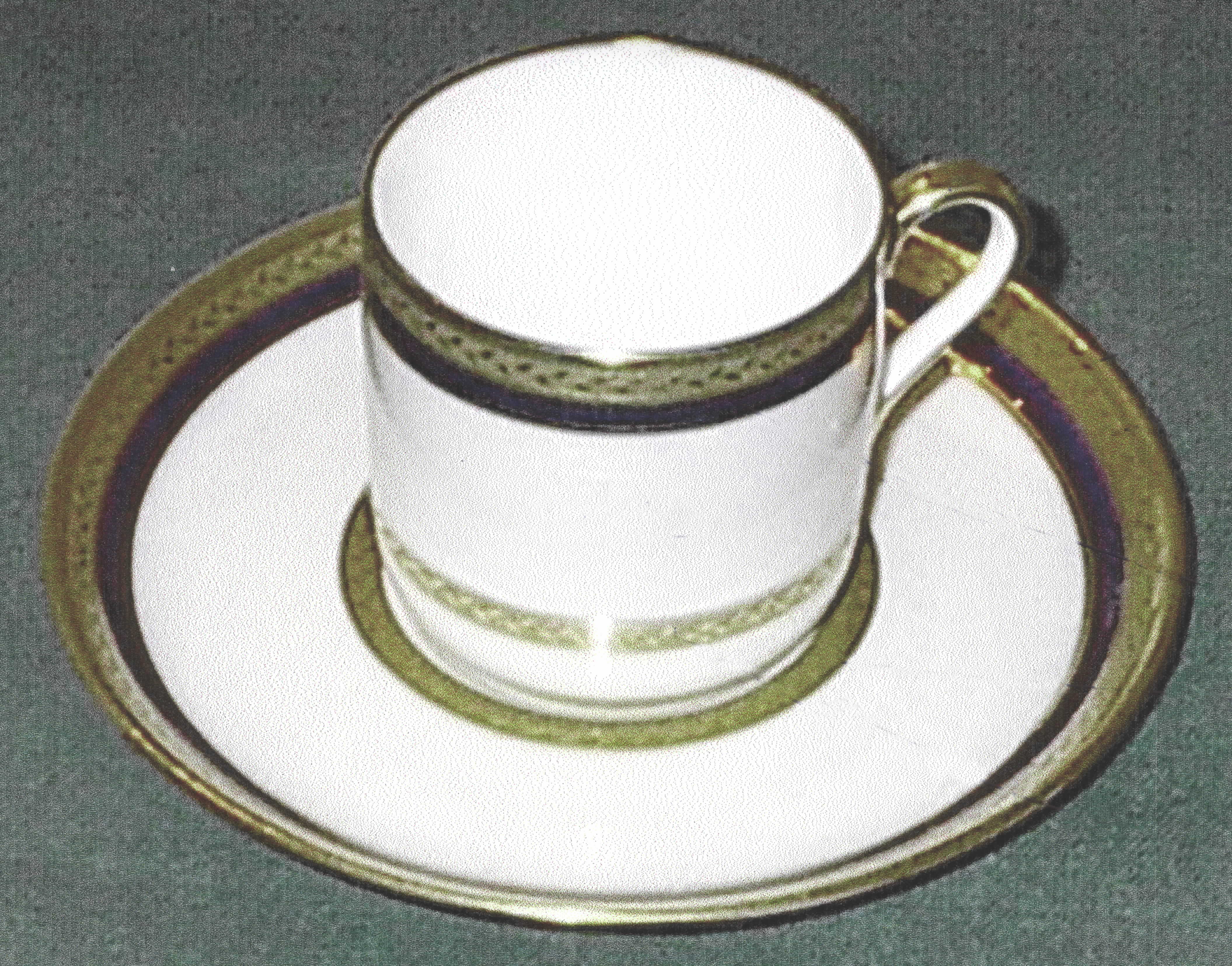 A130 Flat Demitasse Cup & Saucer Set by Spode-1