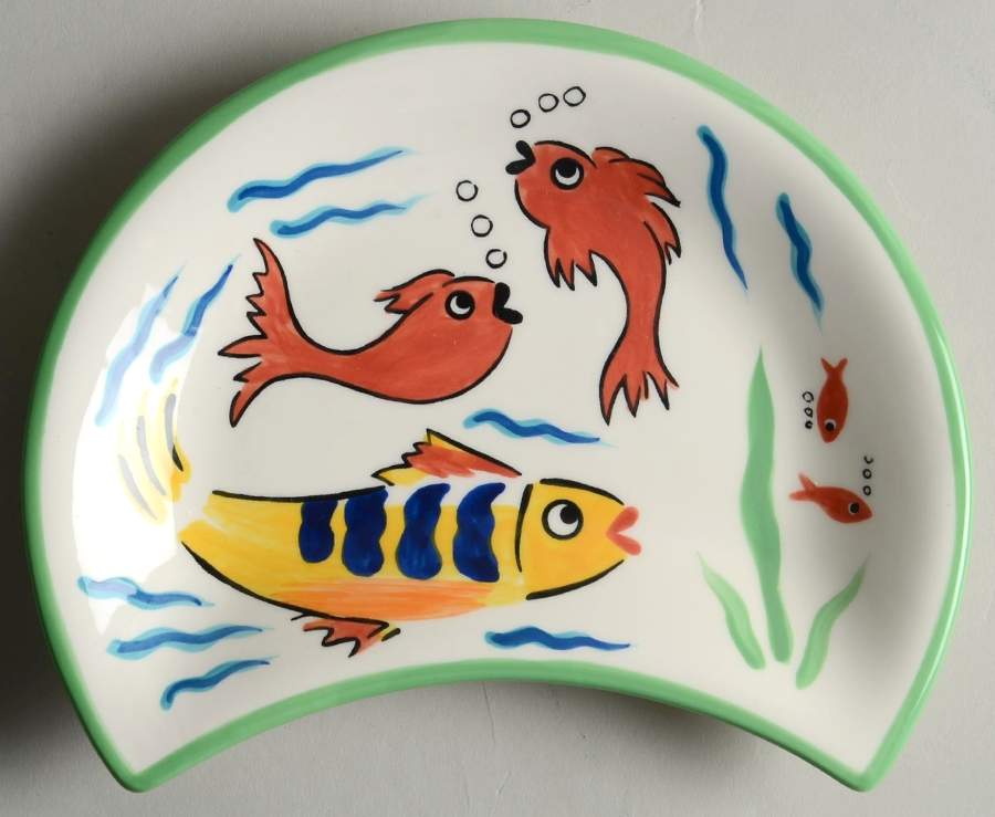 Les Tropiques Crescent Salad Plate by Strata Group-1