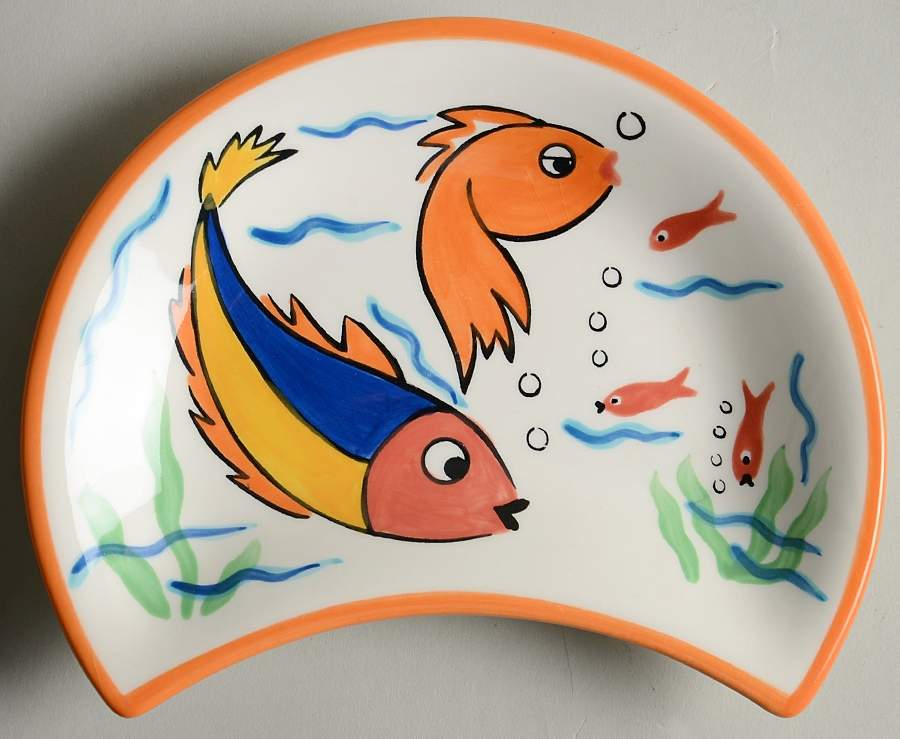 Les Tropiques Crescent Salad Plate by Strata Group-1