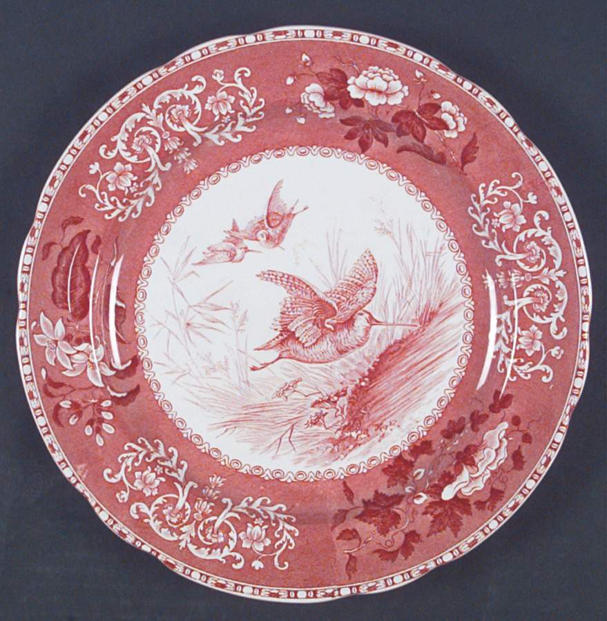 Camilla Red (Game Bird Center) Dinner Plate by Spode-1