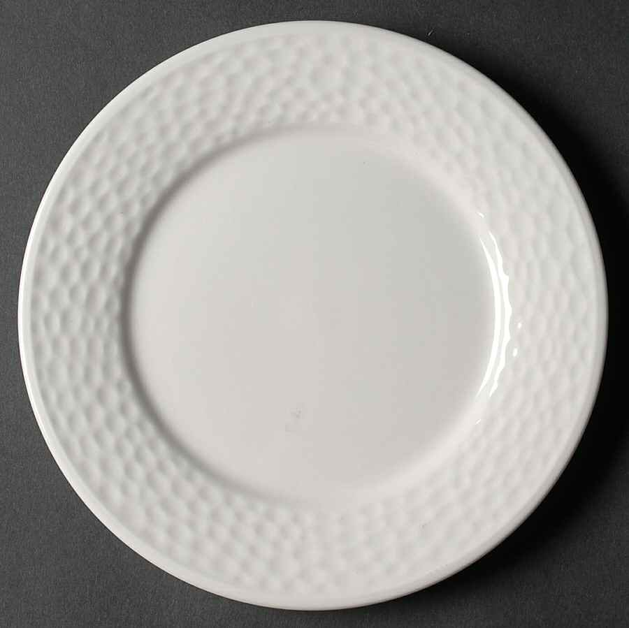 Lisbon White Salad Plate by Sango-1