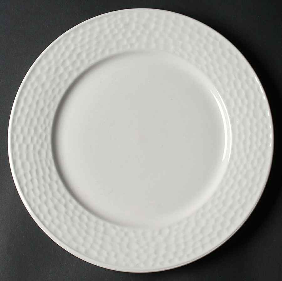 Lisbon White Dinner Plate by Sango-1
