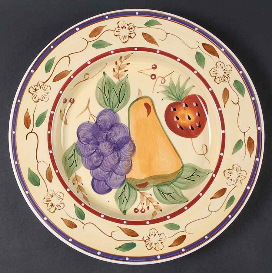 Fruit Basket 11" Chop Plate (Round Platter) by Sango-1