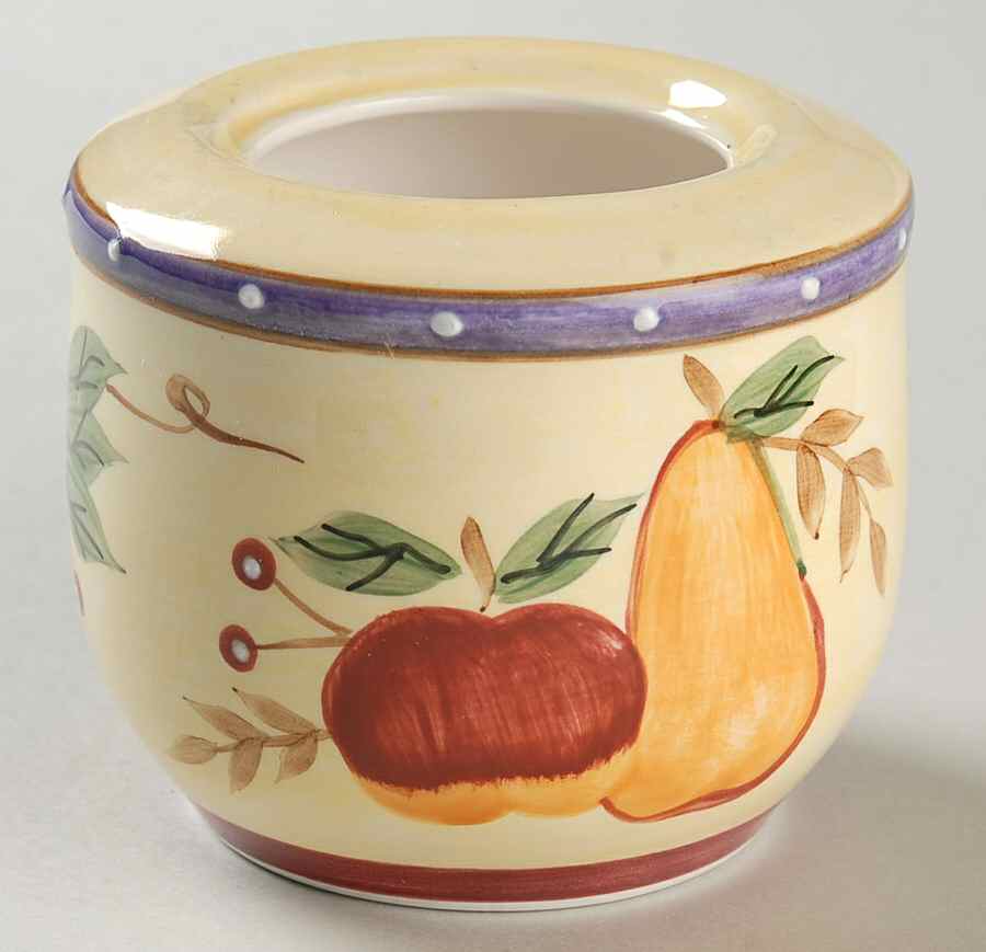 Fruit Basket Sugar Bowl No Lid by Sango-1