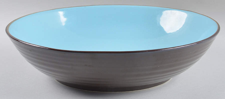 Quarry Blue 13" Large Salad Serving Bowl by Sango-1