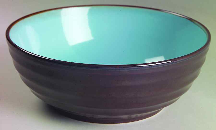 Quarry Blue 9" Round Vegetable Bowl by Sango-1