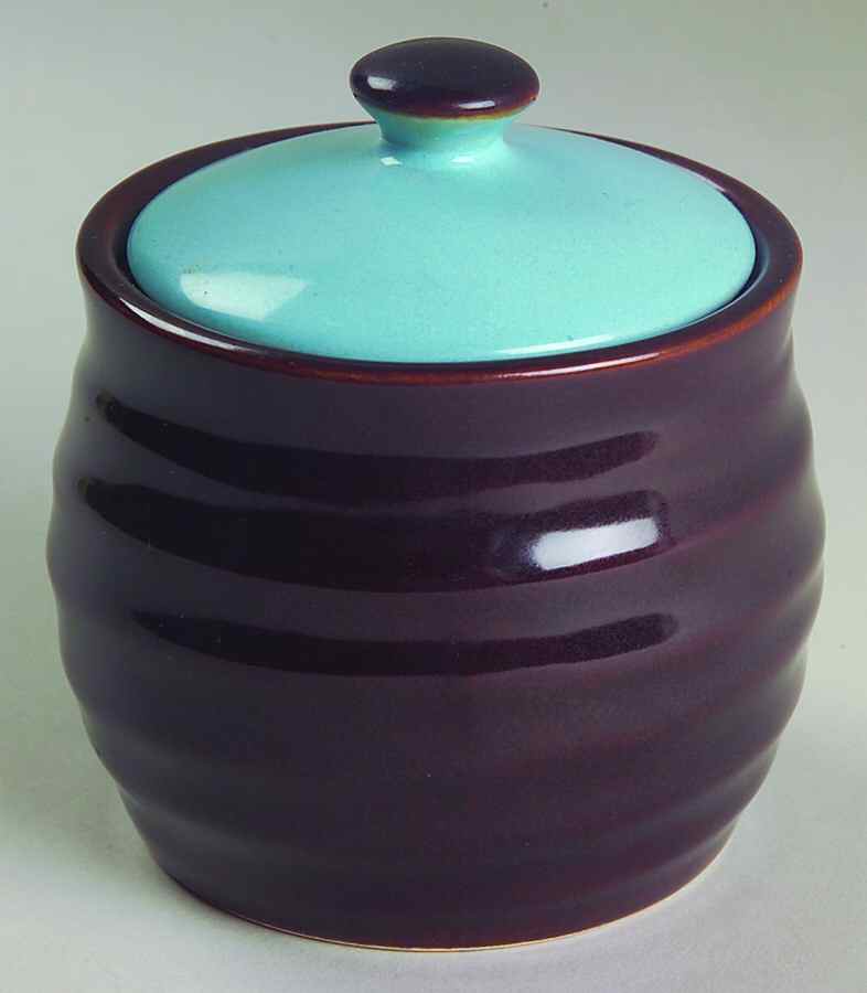 Quarry Blue Sugar Bowl & Lid by Sango-1