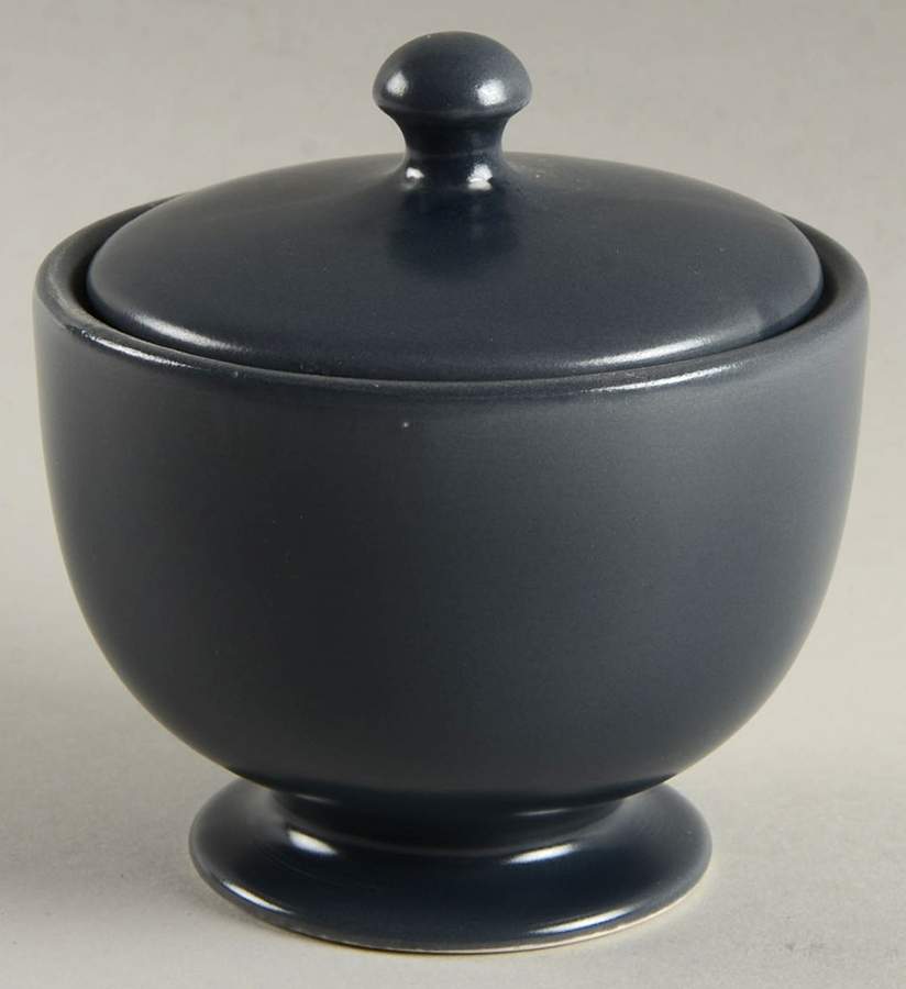 Graphite Sugar Bowl & Lid by Sango-1