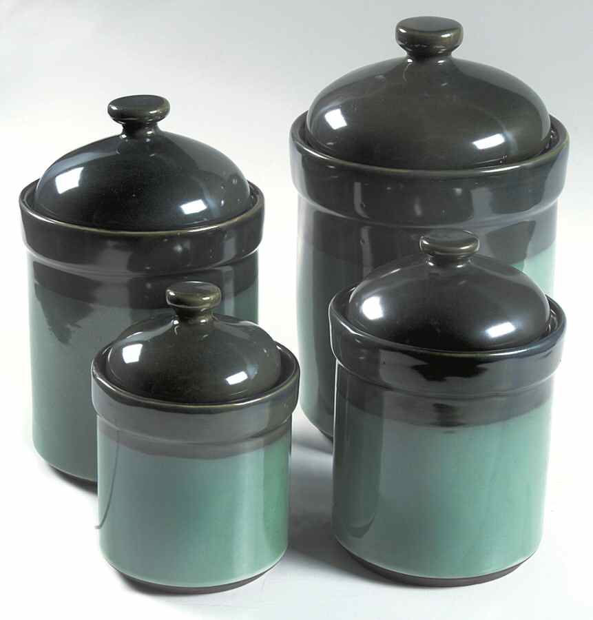 Nova Green (4 Piece) Canister Set (Box Set) by Sango-1