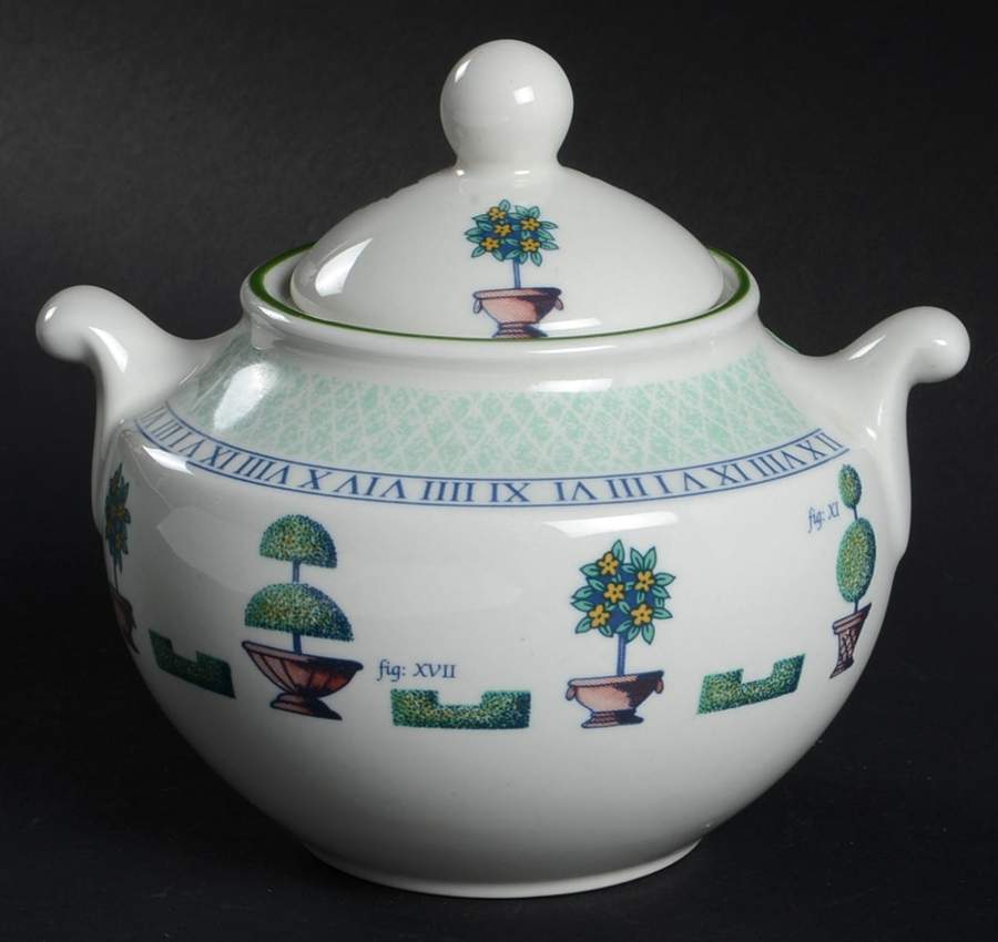 Topiary Sugar Bowl & Lid by Staffordshire-1