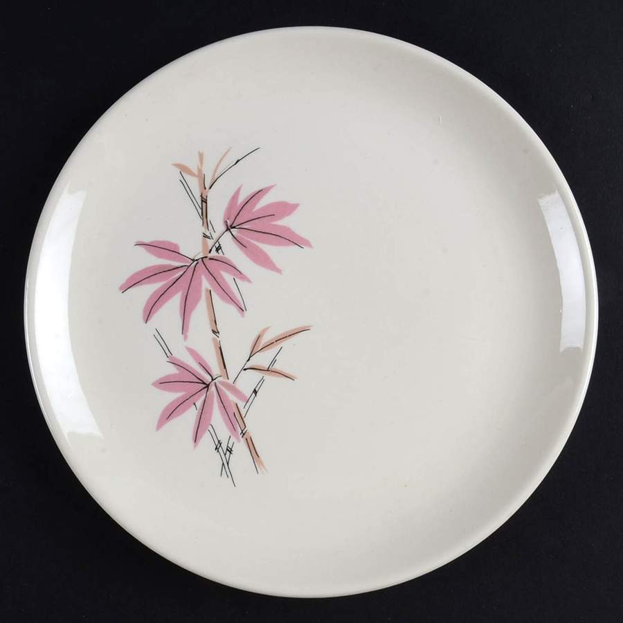 Pink Bamboo Salad Plate by Salem-1