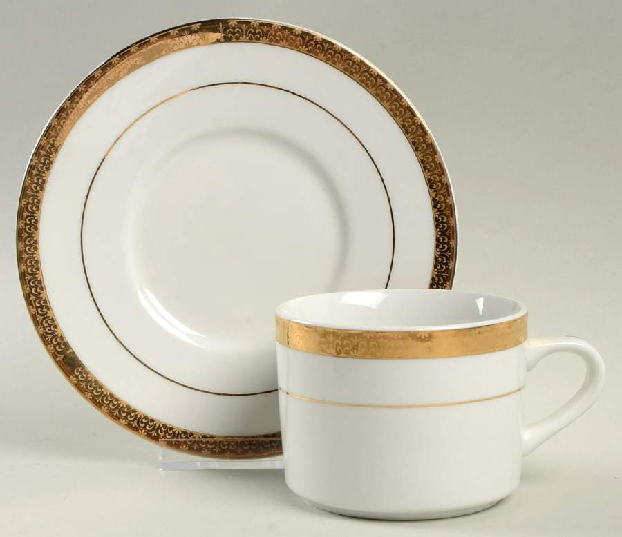 Georgetown Flat Cup & Saucer Set by Sango-1