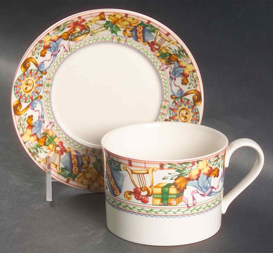 Millennium Christmas Flat Cup & Saucer Set by Spode-1
