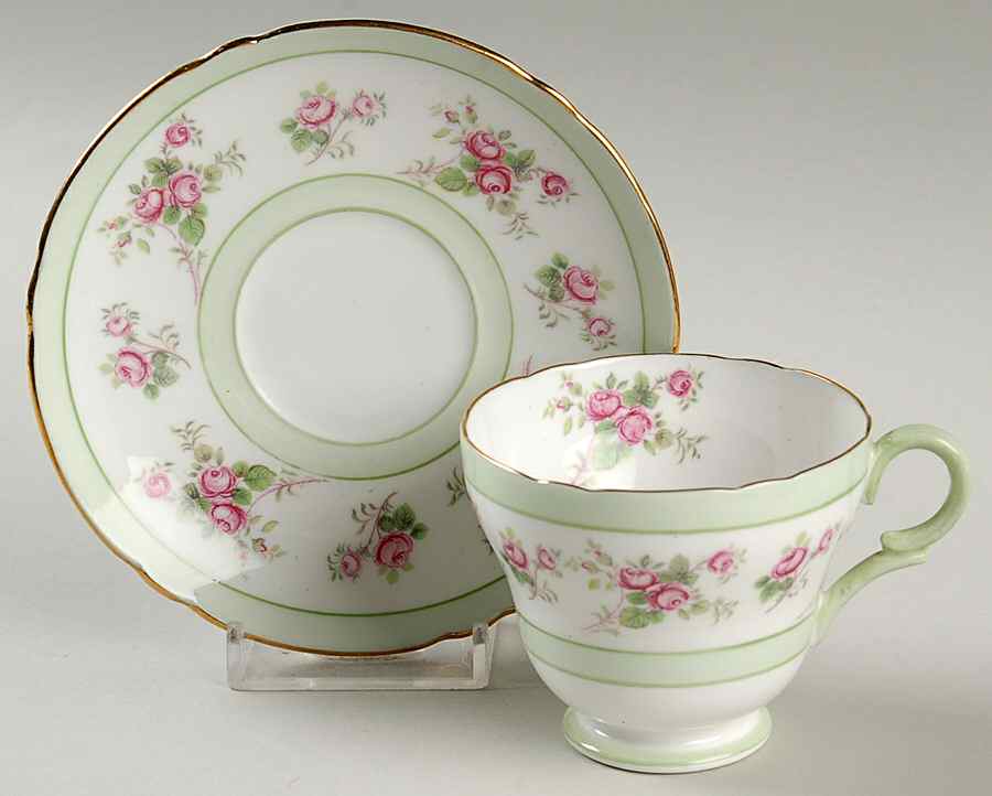 Z13247 Footed Demitasse Cup & Saucer Set by Shelley-1