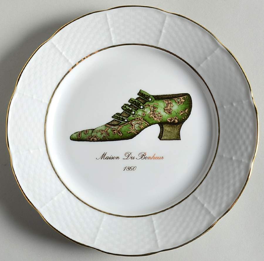 Antique Shoes Salad Plate by Email de Limoges-1