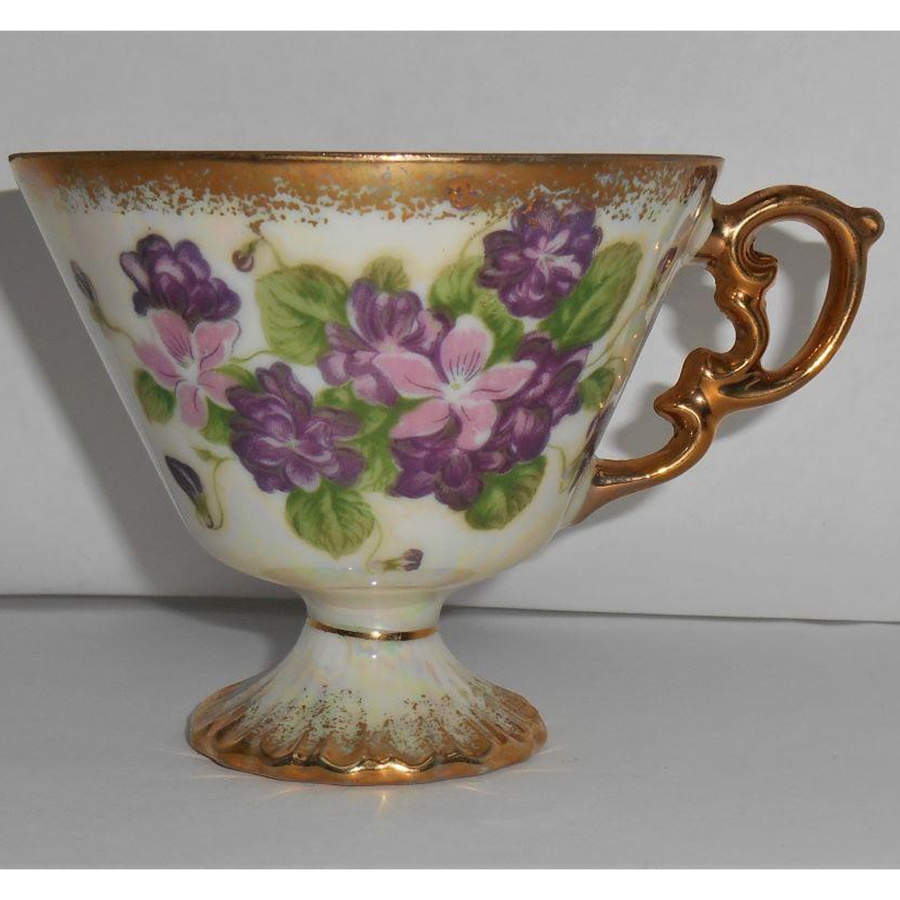 Flower of the Month Footed Cup by Sterling China (Japan)-1