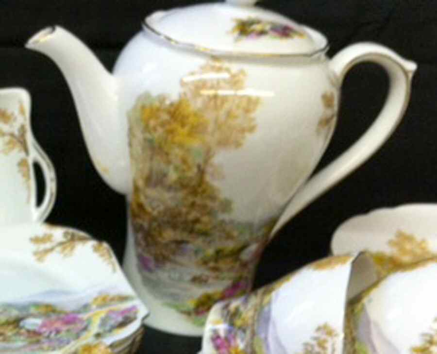 Heather Coffee Pot & Lid by Shelley-1