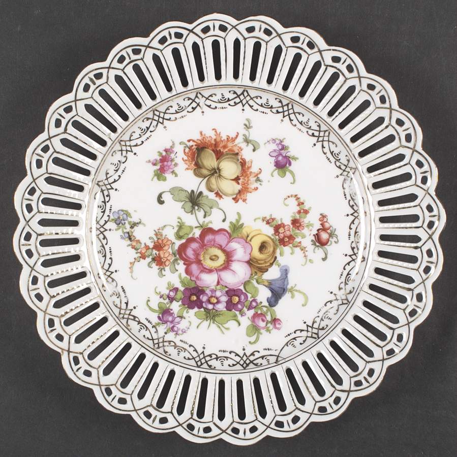 Dresden Flowers Luncheon Plate by Schumann - Bavaria-1