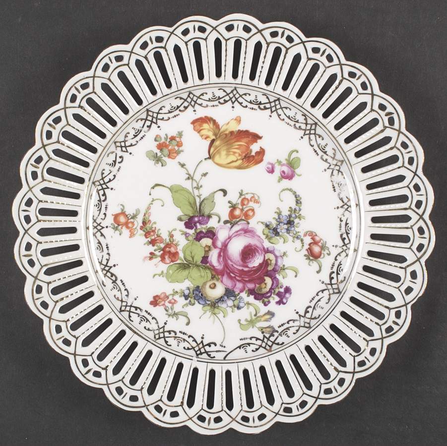 Dresden Flowers Luncheon Plate by Schumann - Bavaria-1
