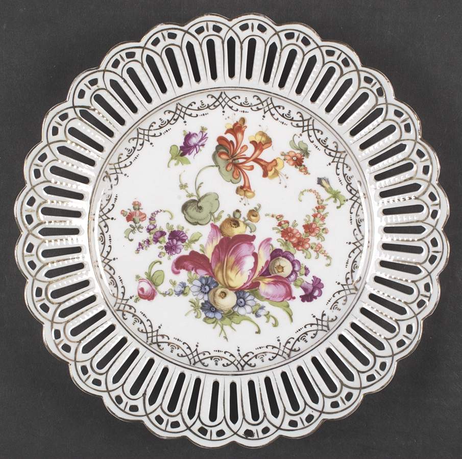 Dresden Flowers Luncheon Plate by Schumann - Bavaria-1