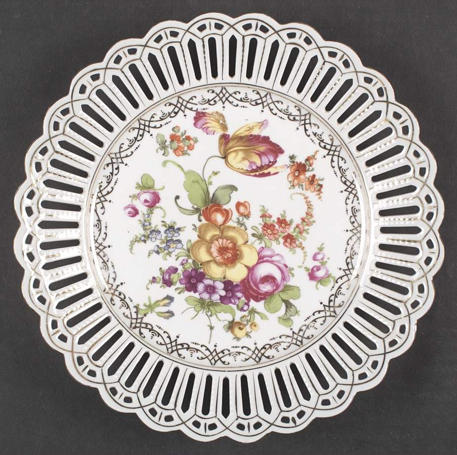 Dresden Flowers Luncheon Plate by Schumann - Bavaria-1