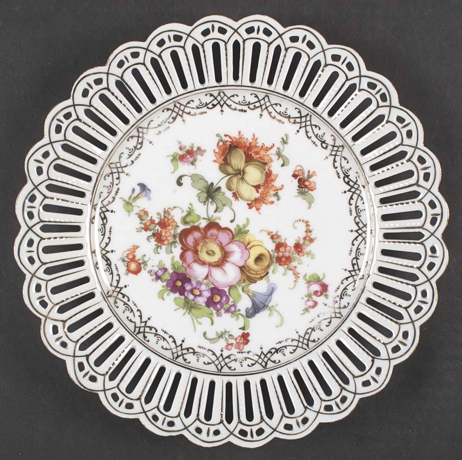 Dresden Flowers Luncheon Plate by Schumann - Bavaria-1