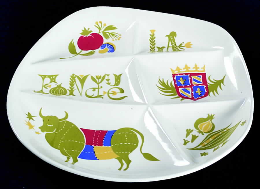 Pommard Fondue Plate by Salins (France)-1