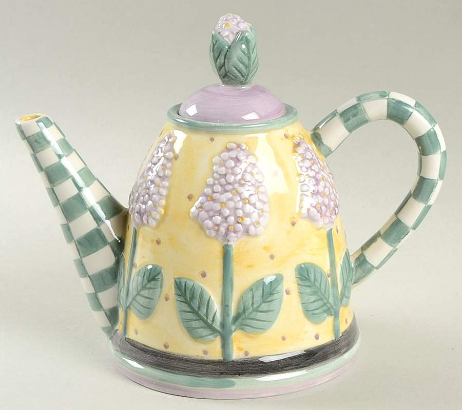Lavender Tea Garden Figural Teapot & Lid by Sakura-1